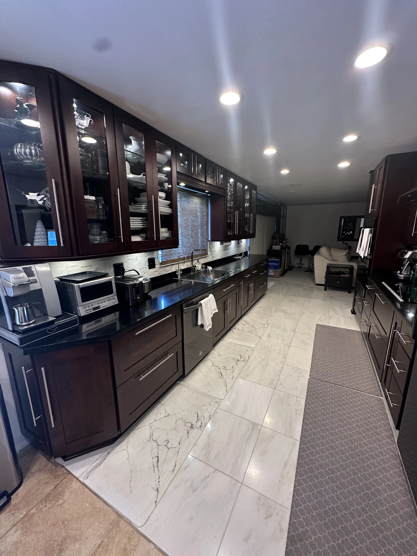 Kitchen sink and faucet as part of a residential plumbing project
